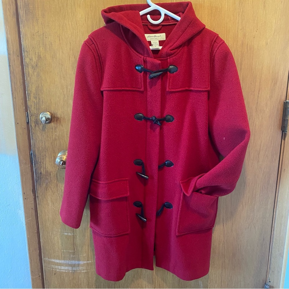 Eddie Bauer red pea coat 1990s - size 4 - small women’s